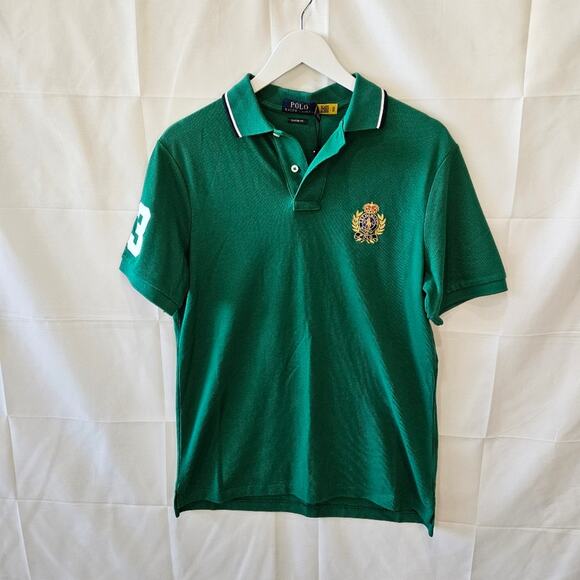 Polo Ralph Lauren Green Embroidered Short Sleeve Polo Shirt Size Small - Picture 1 of 9